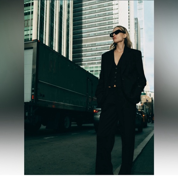 Zara 2 in 1 Jacket with Vest size XS NWT Black - Picture 1 of 8